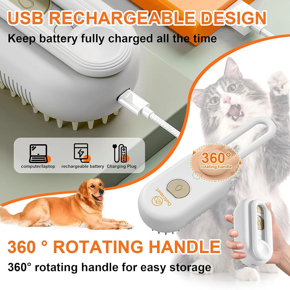 3 in 1 Cat & Dog Hair Removal Brush