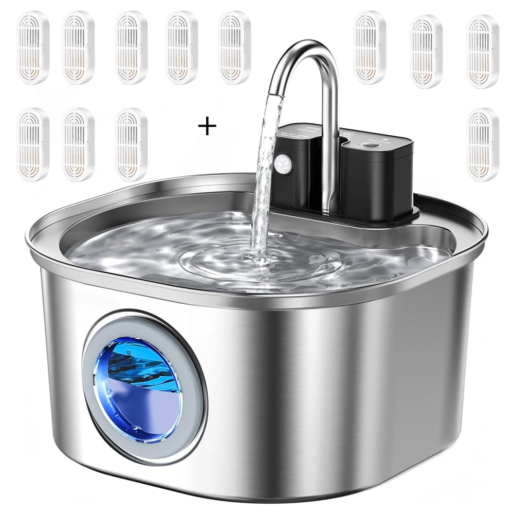 Smart Pet Water Fountain - 3L Wireless Auto Sensor Dispenser for Cats & Dogs