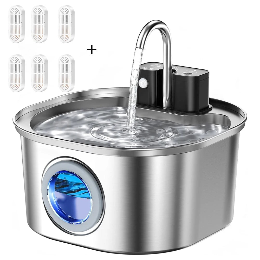 Smart Pet Water Fountain - 3L Wireless Auto Sensor Dispenser for Cats & Dogs