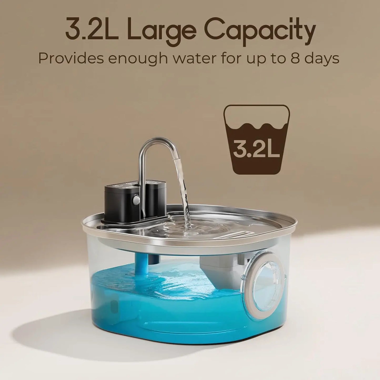 Smart Pet Water Fountain - 3L Wireless Auto Sensor Dispenser for Cats & Dogs
