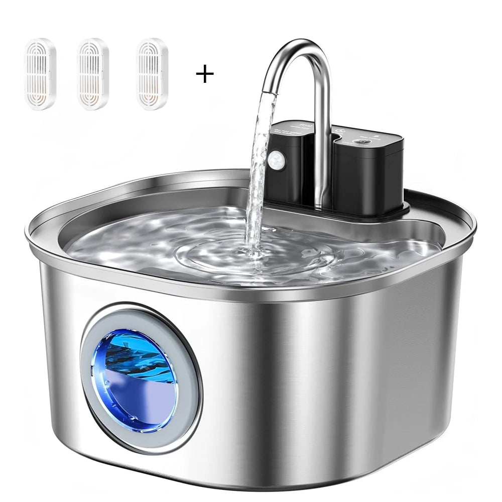 Smart Pet Water Fountain - 3L Wireless Auto Sensor Dispenser for Cats & Dogs