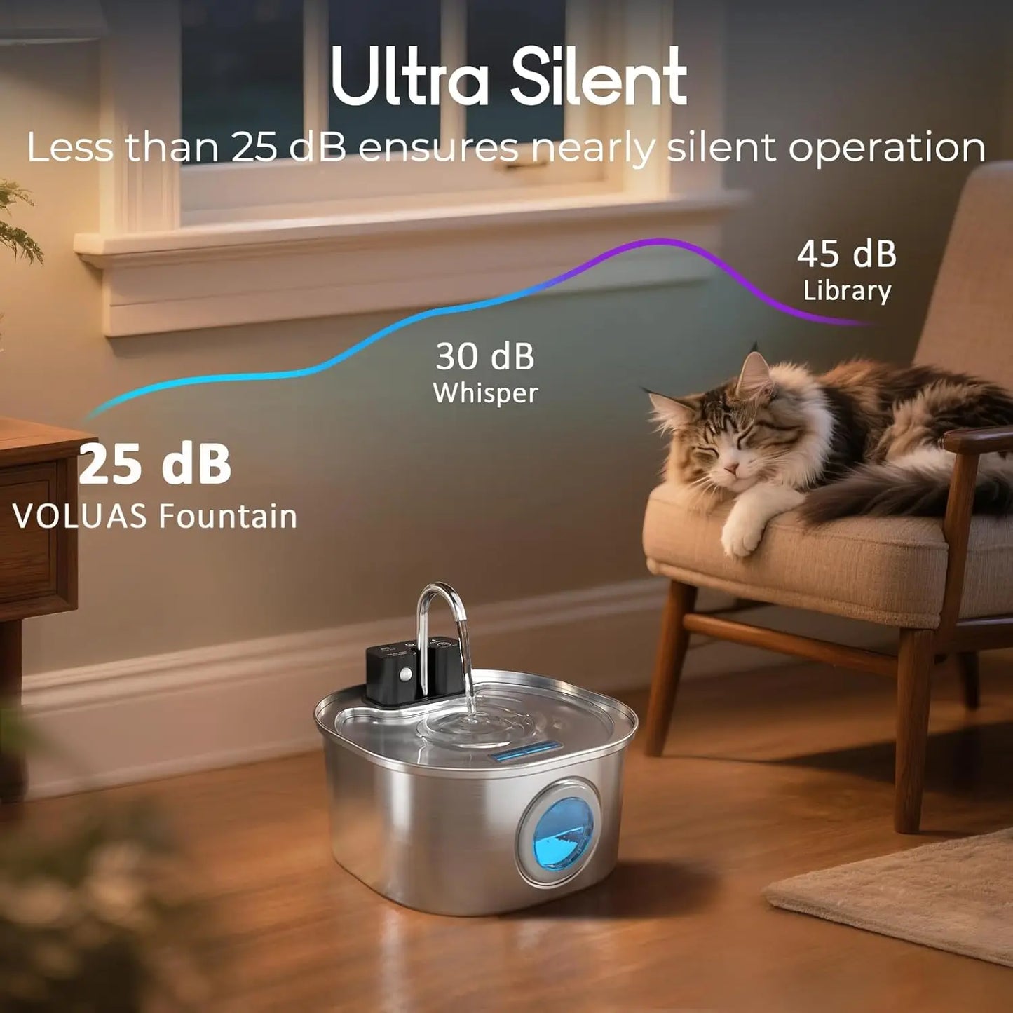 Smart Pet Water Fountain - 3L Wireless Auto Sensor Dispenser for Cats & Dogs